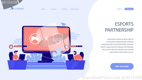 Image of eSports collaboration concept landing page