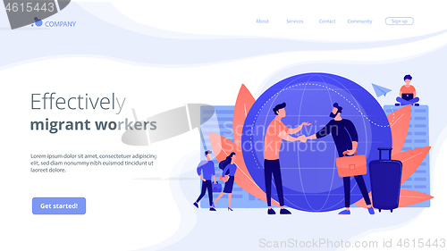 Image of Expat work concept landing page