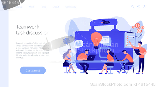 Image of Business briefing concept landing page