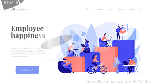 Image of Modern workplace concept landing page