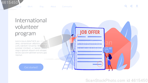 Image of Job offer concept landing page