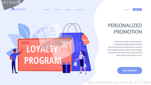 Image of Loyalty program concept landing page