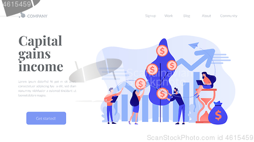 Image of Portfolio income concept landing page.