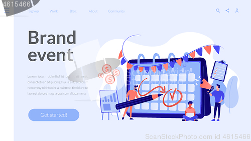 Image of Brand event concept landing page