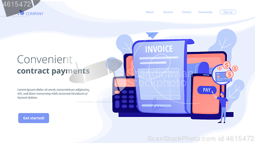Image of Payment terms concept landing page
