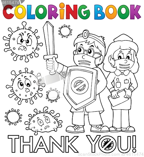 Image of Coloring book thanks to doctor and nurse