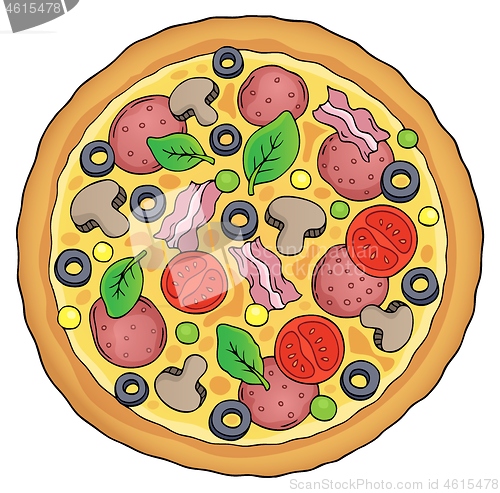 Image of Whole pizza theme image 1