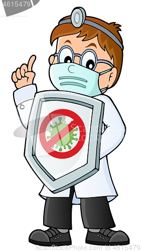 Image of Doctor fighting virus theme image 2