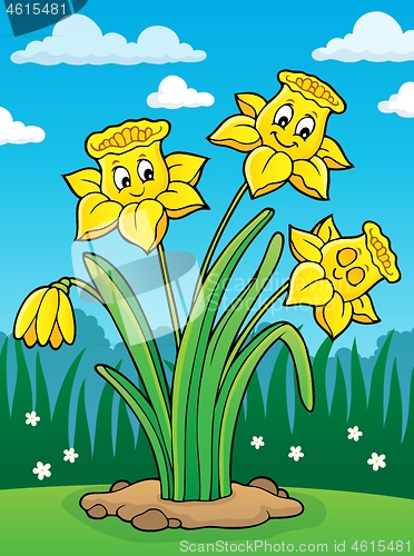 Image of Narcissus flower theme image 2