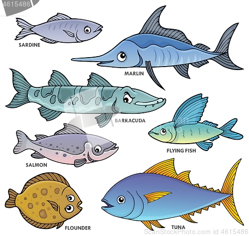 Image of Various fishes theme set 1