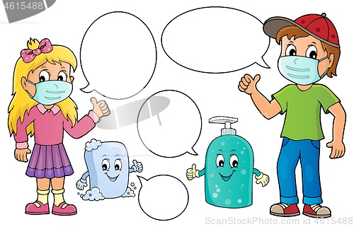 Image of Virus prevention theme set 2