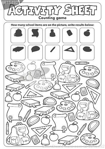 Image of Activity sheet counting game topic 1