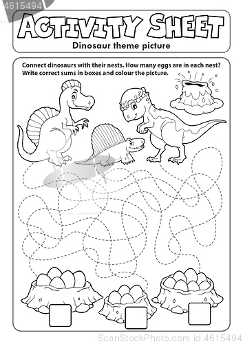 Image of Activity sheet dinosaur theme 2