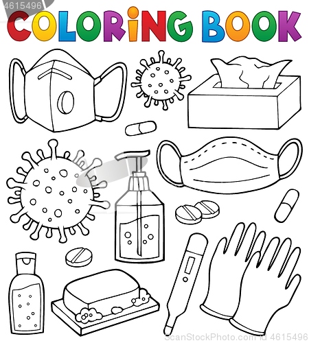 Image of Coloring book virus prevention set 1