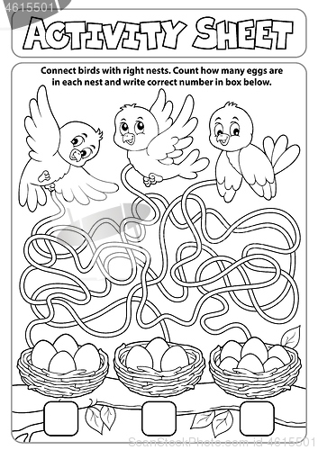 Image of Activity sheet maze theme 1