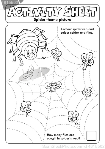 Image of Activity sheet spider theme 1