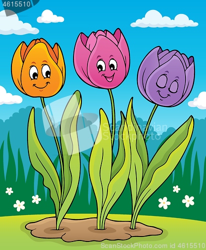 Image of Image with tulip flower theme 6
