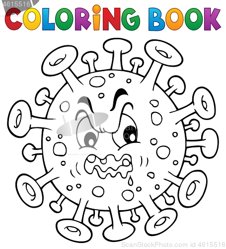 Image of Coloring book virus theme 1