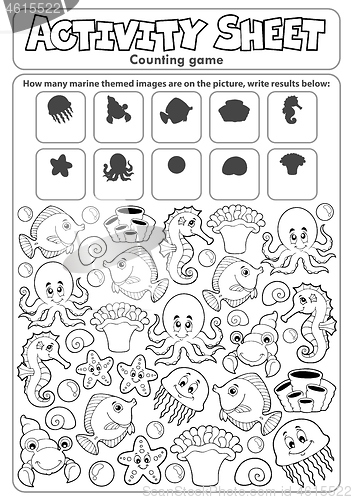 Image of Activity sheet counting game topic 2