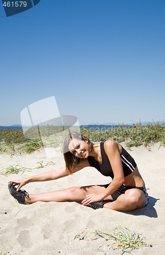 Image of Caucasian girl exercise