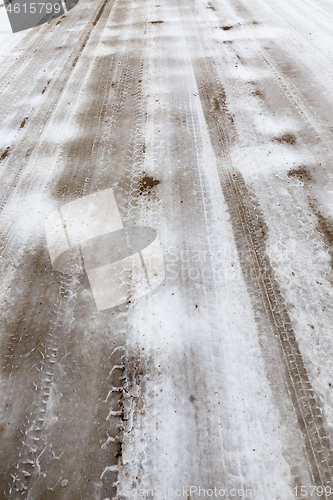 Image of Snow drifts in winter