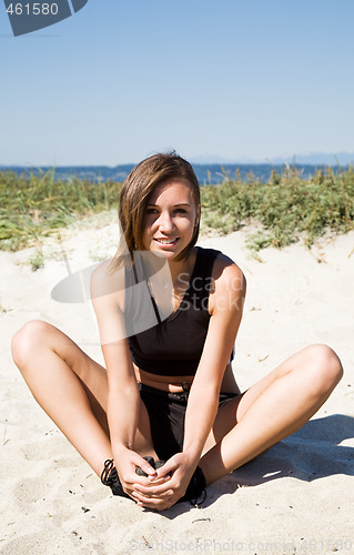 Image of Caucasian girl exercise