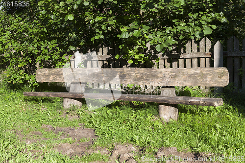 Image of old wooden bench