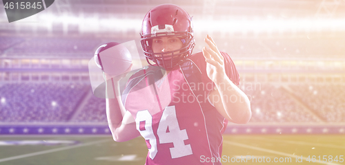 Image of american football player throwing ball