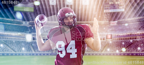 Image of american football player throwing ball