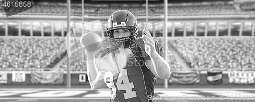 Image of american football player throwing ball