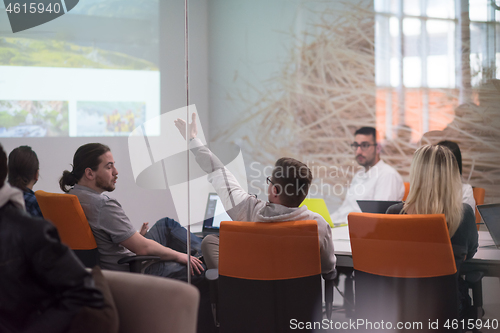 Image of Startup business team at a meeting