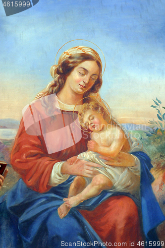 Image of Virgin Mary with baby Jesus
