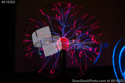 Image of Electric plasma in glass sphere