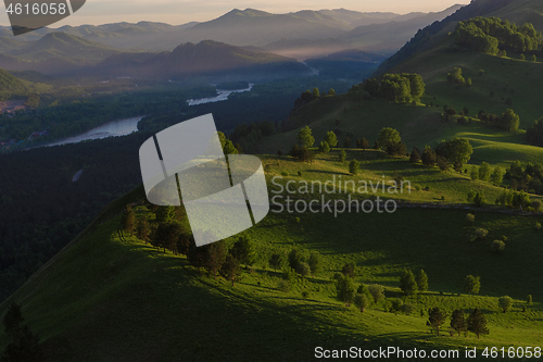 Image of Beauty dawn in the mountains