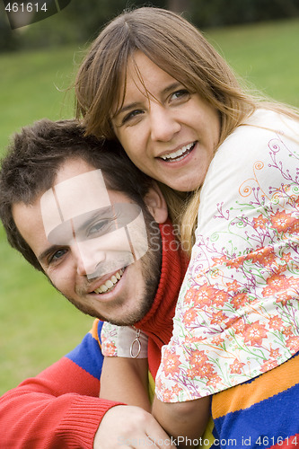 Image of Romantic couple outdoor