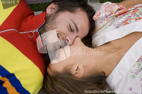 Image of Romantic couple outdoor