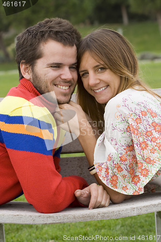 Image of Romantic couple outdoor