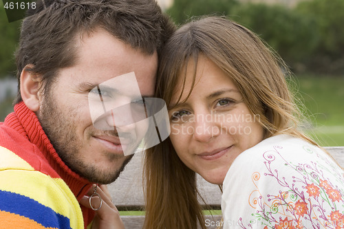 Image of Romantic couple outdoor