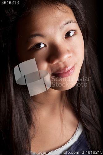 Image of Portrait of a young teenager girl in studio