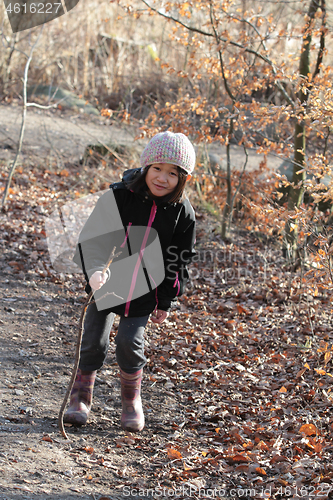 Image of Portrait of a young cute girl looking at the camera