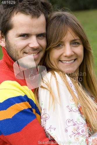 Image of Romantic couple outdoor