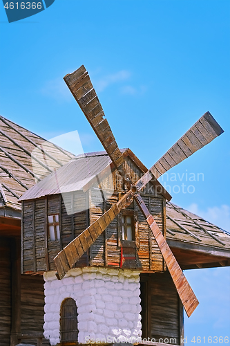 Image of Old Wooden Windmill 