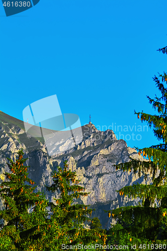 Image of Caraiman Peak in the Bucegi Mountains