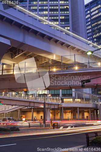 Image of Modern architecture. Elevated Highways and skyscrapers in Tokyo.