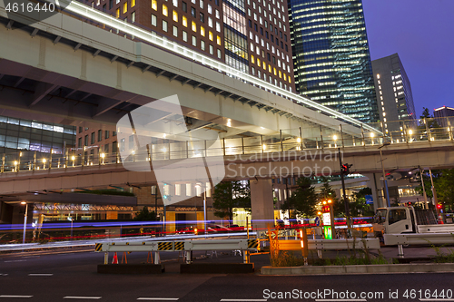 Image of Modern architecture. Elevated Highways and skyscrapers in Tokyo.