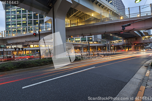 Image of Modern architecture. Elevated Highways and skyscrapers in Tokyo.