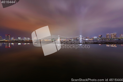 Image of Night view on Tokyo skyline from Harumi Wharf Park