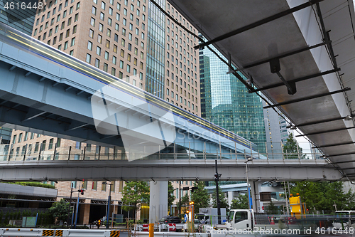 Image of Modern architecture. Elevated Highways and skyscrapers in Tokyo.