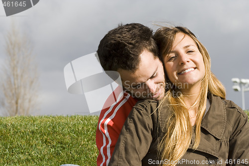 Image of Romantic couple outdoor