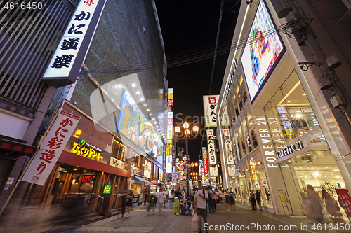 Image of Osaka, Japan - September 03, 2019 : night shopping area Dotonbori. Osaka, Japan.